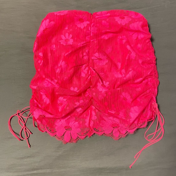 Sold ❤️NWT For Love & Lemons Avalon Neon Pink Mini Skirt - Picture 4 of 7